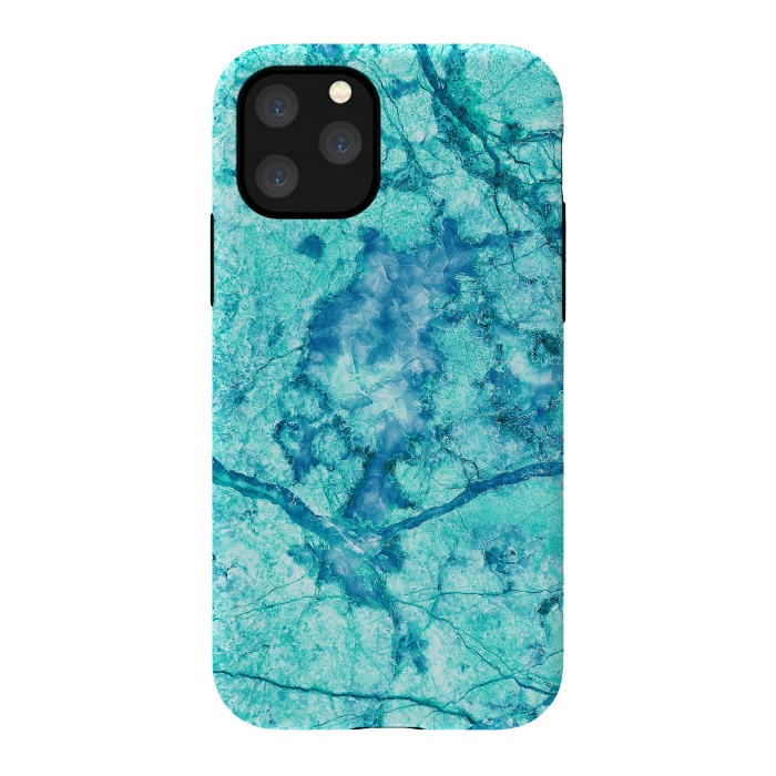 iPhone 11 Pro StrongFit Turquoise Marble by Art Design Works