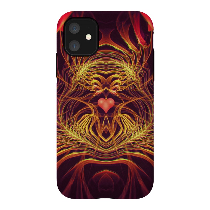 iPhone 11 StrongFit Fractal Heart by Art Design Works