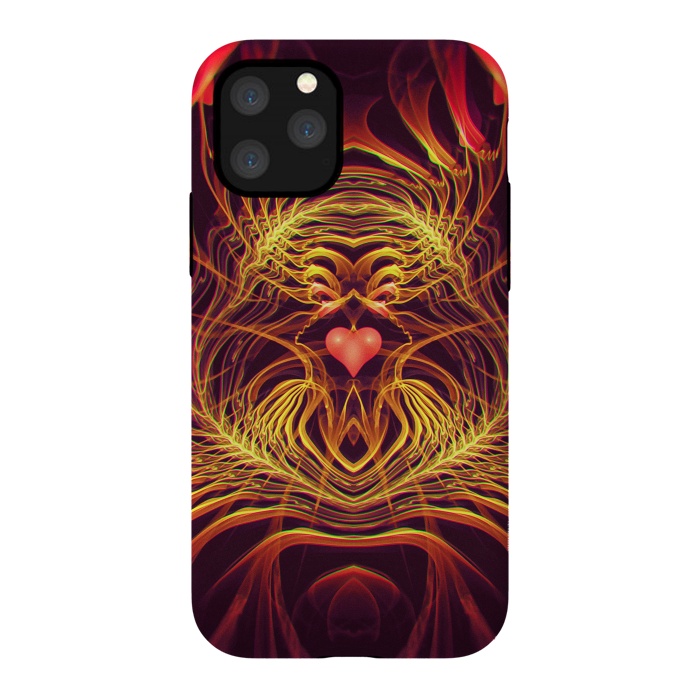 iPhone 11 Pro StrongFit Fractal Heart by Art Design Works