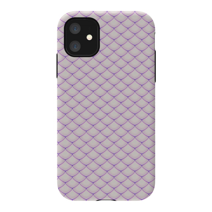 iPhone 11 StrongFit Pink Fish Scale Pattern by Art Design Works