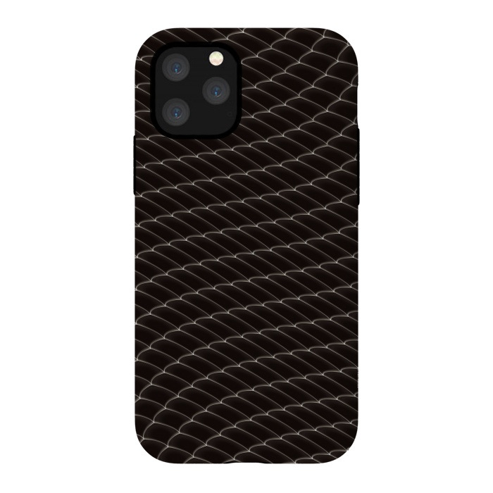 iPhone 11 Pro StrongFit Black Snake Scale Pattern by Art Design Works