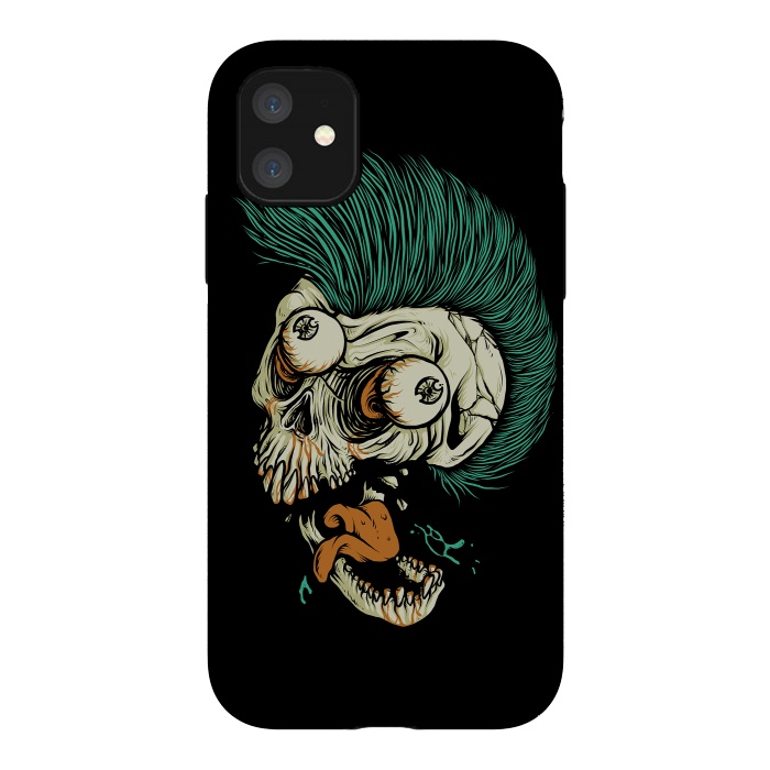 iPhone 11 StrongFit Skull Punk Style by Afif Quilimo