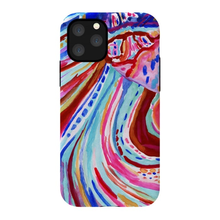 iPhone 11 Pro StrongFit Abstract Rainbow  by Tigatiga