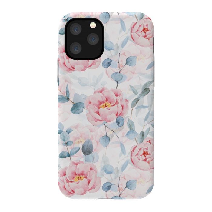 iPhone 11 Pro StrongFit Blush Vintage Roses and Eukalyptus by  Utart