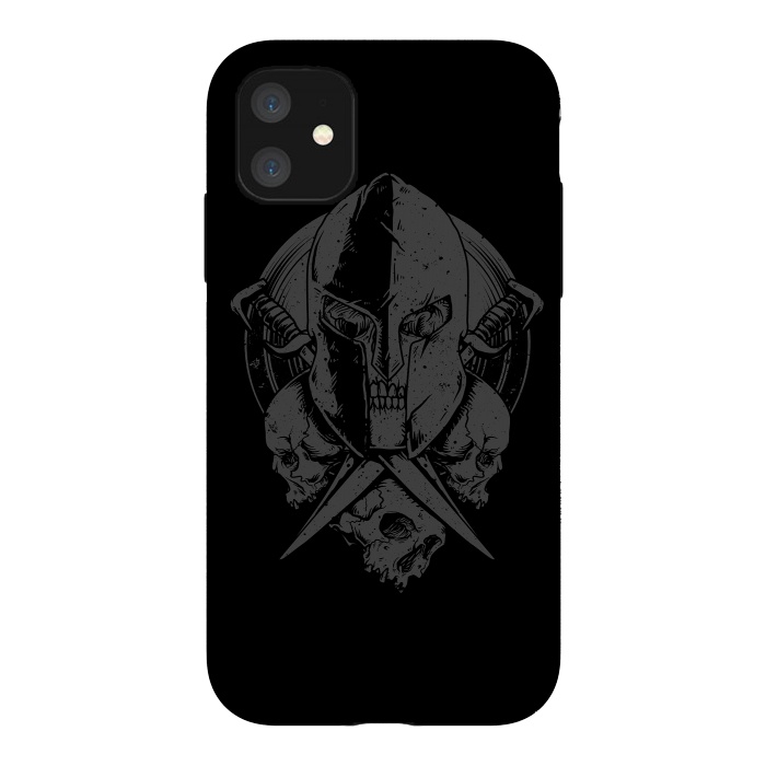 iPhone 11 StrongFit Skull Spartan by Afif Quilimo