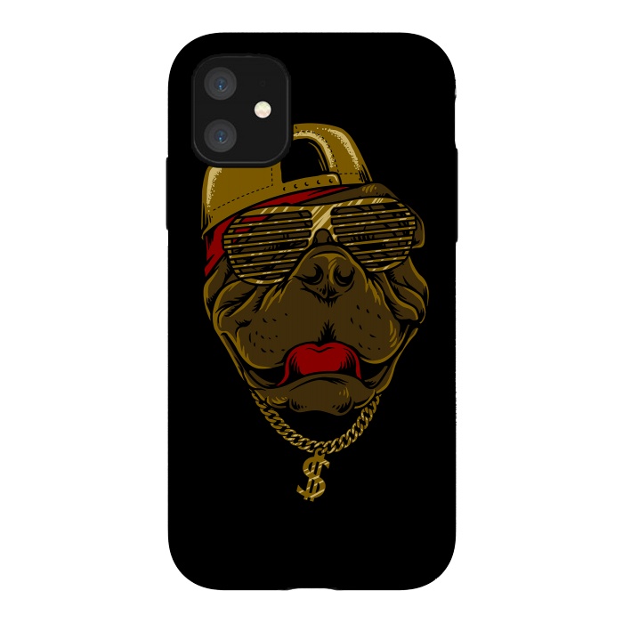 iPhone 11 StrongFit Dog Hip Hop Style by Afif Quilimo