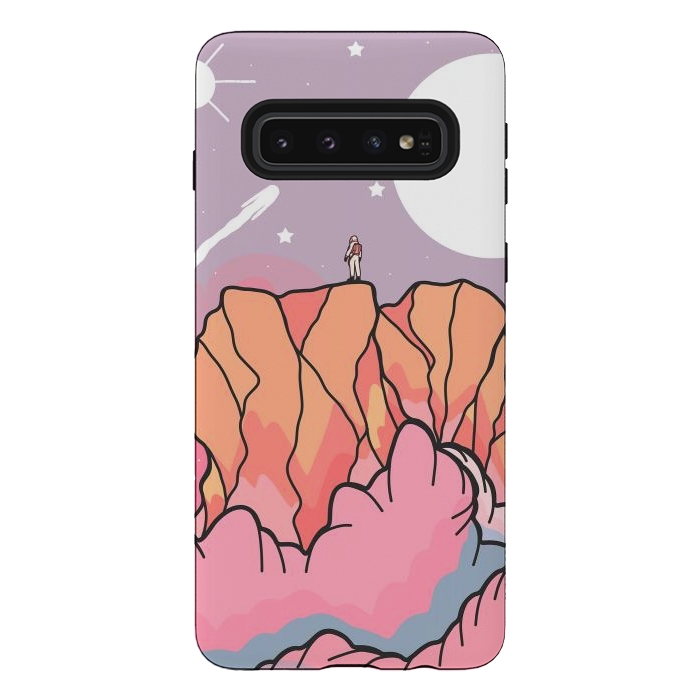 Galaxy S10 StrongFit The lost astronaut by Steve Wade (Swade)