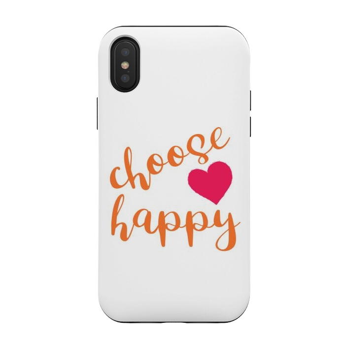 iPhone Xs / X StrongFit Choose happy by Martina