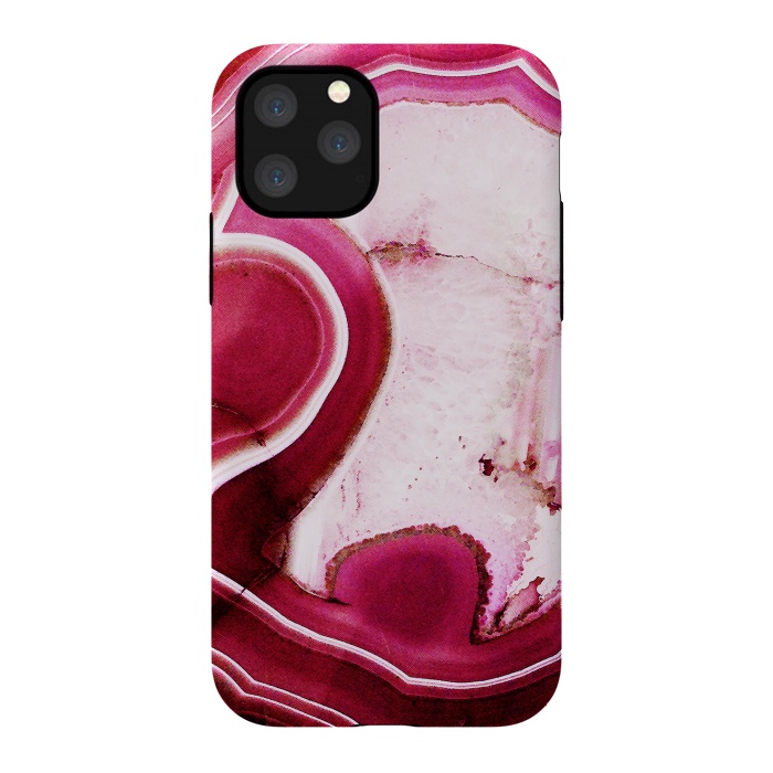 iPhone 11 Pro StrongFit Vibrant pink agate marble by Oana 