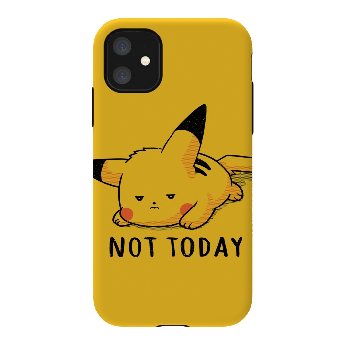 iPhone 11 StrongFit Pikachu Not Today by eduely