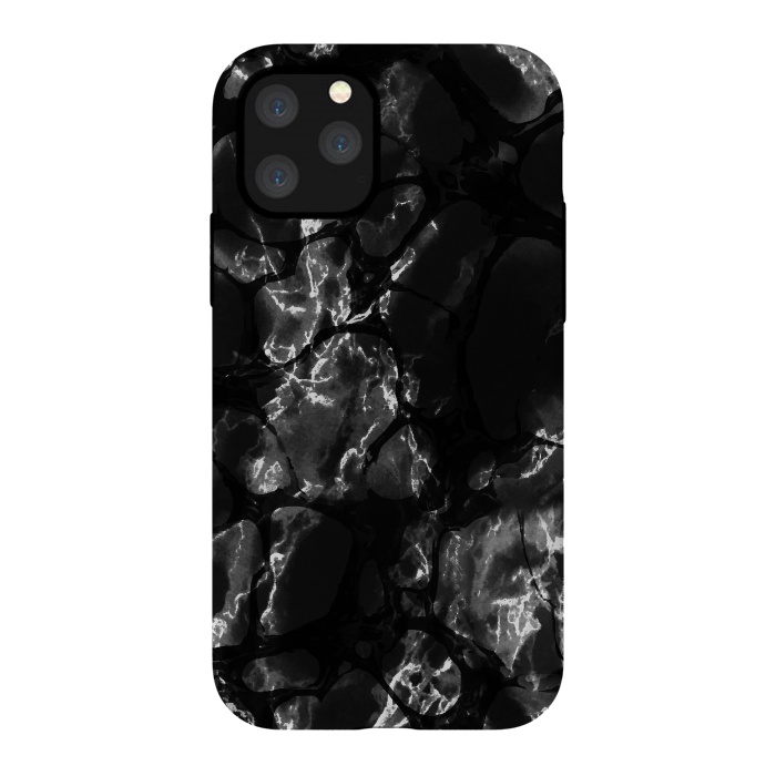 iPhone 11 Pro StrongFit Black marble surface by Oana 