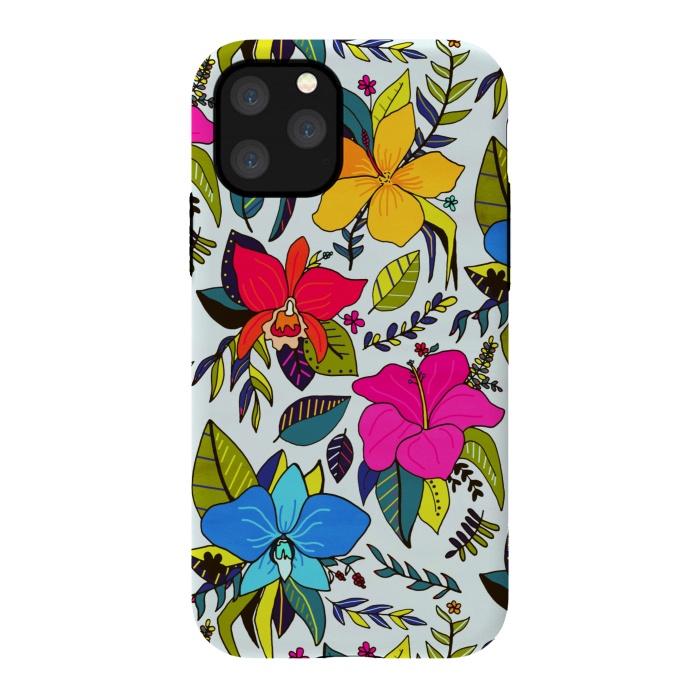 iPhone 11 Pro StrongFit Tropical Floral by Tigatiga
