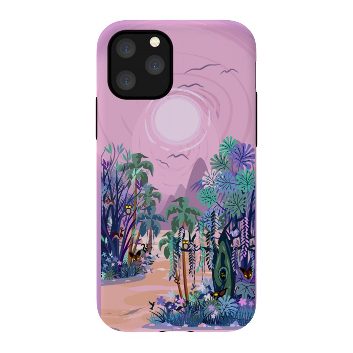iPhone 11 Pro StrongFit The Eyes of the Enchanted Misty Forest by BluedarkArt