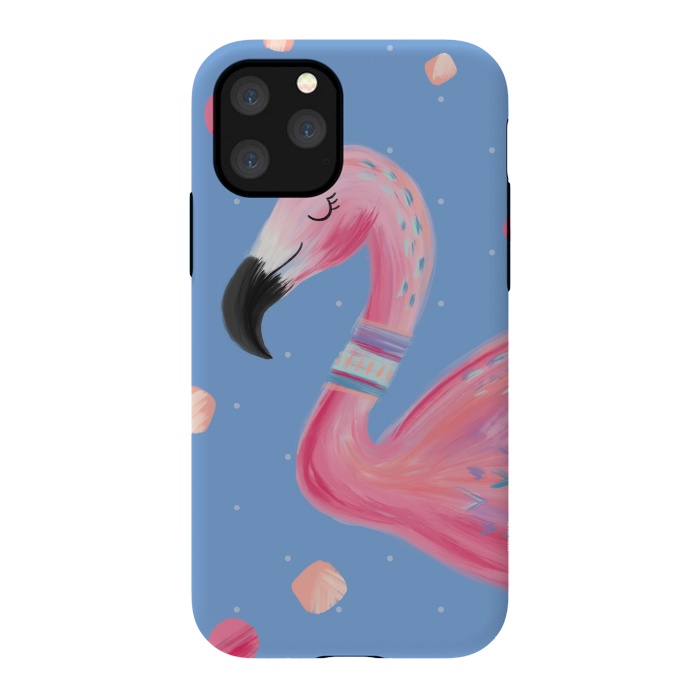 iPhone 11 Pro StrongFit Fancy Flamingo by Noonday Design