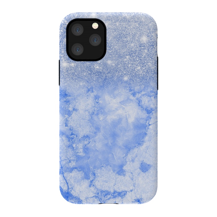 iPhone 11 Pro StrongFit Glitter on Sky Blue Agate by  Utart