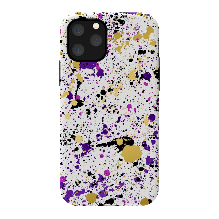 iPhone 11 Pro StrongFit Colorful Paint Splatter by Art Design Works