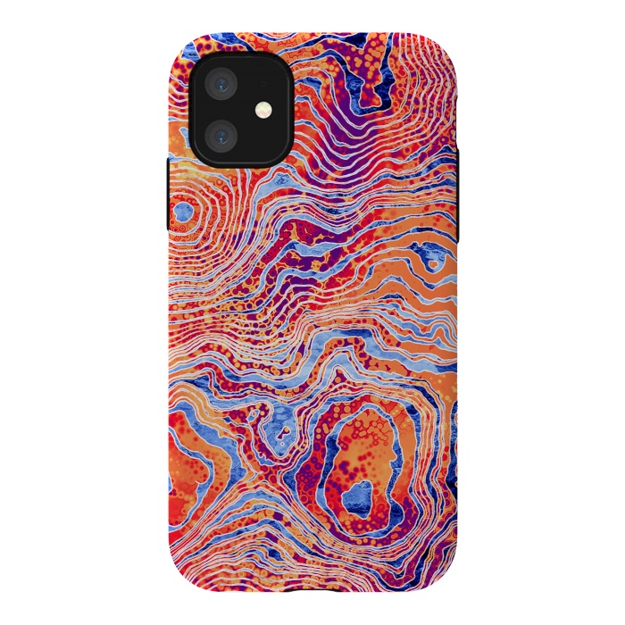 iPhone 11 StrongFit  Abstract Colorful Marble I by Art Design Works