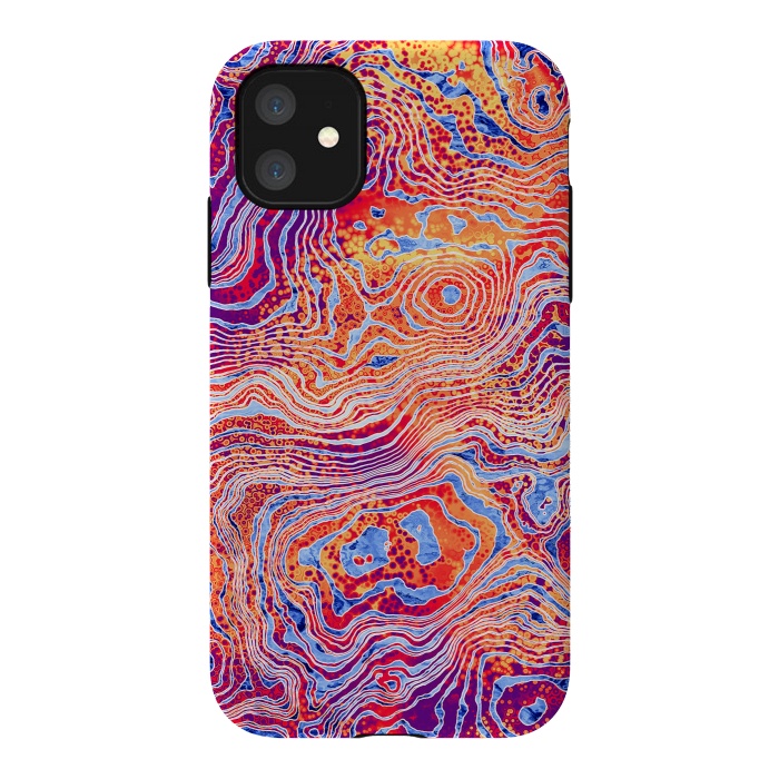 iPhone 11 StrongFit  Abstract Colorful Marble II by Art Design Works