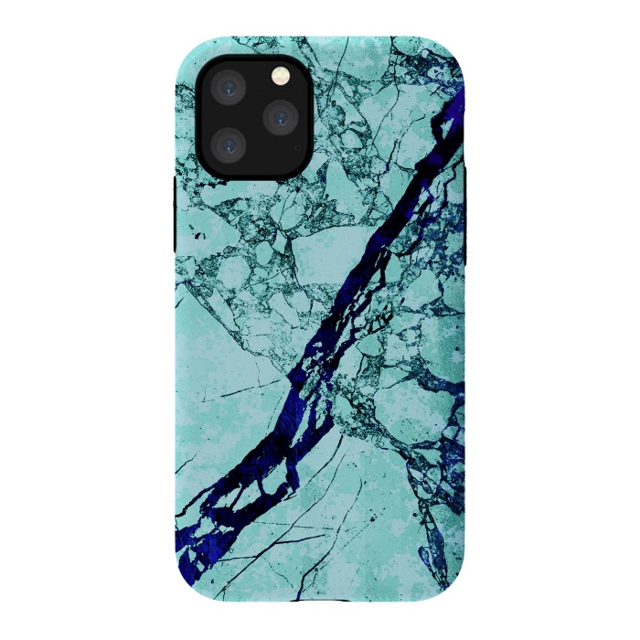 iPhone 11 Pro StrongFit Turquoise blue marble by Oana 