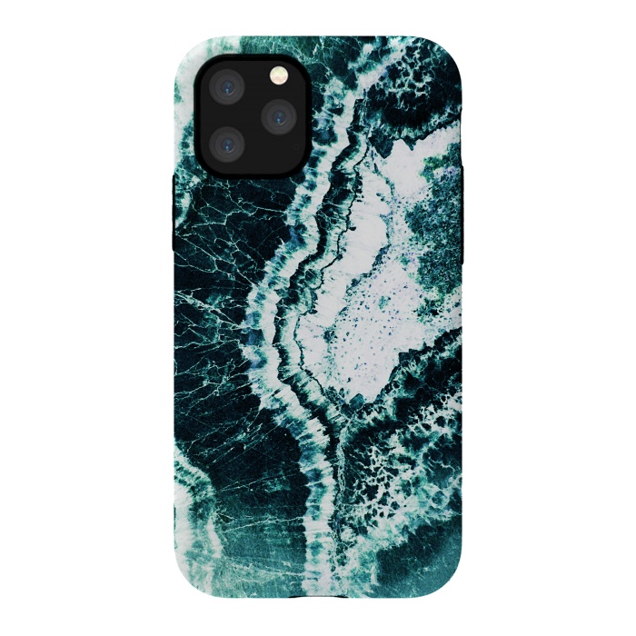 iPhone 11 Pro StrongFit Emerald green agate marble art by Oana 