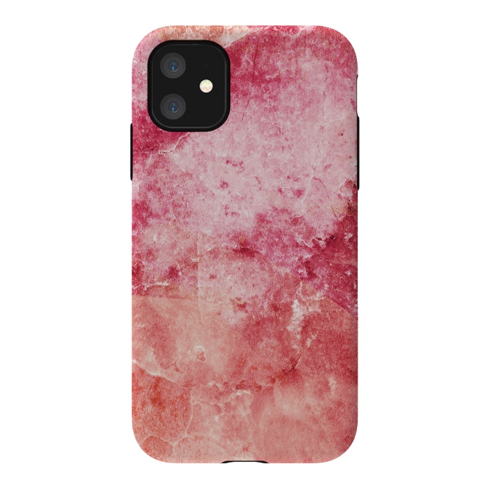 iPhone 11 StrongFit Pink peach marble art by Oana 