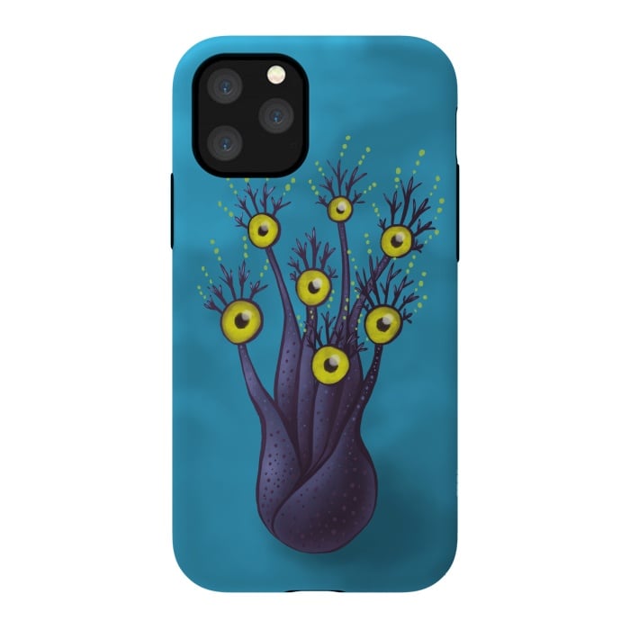 iPhone 11 Pro StrongFit Tree Monster With Yellow Eyes | Digital Art by Boriana Giormova