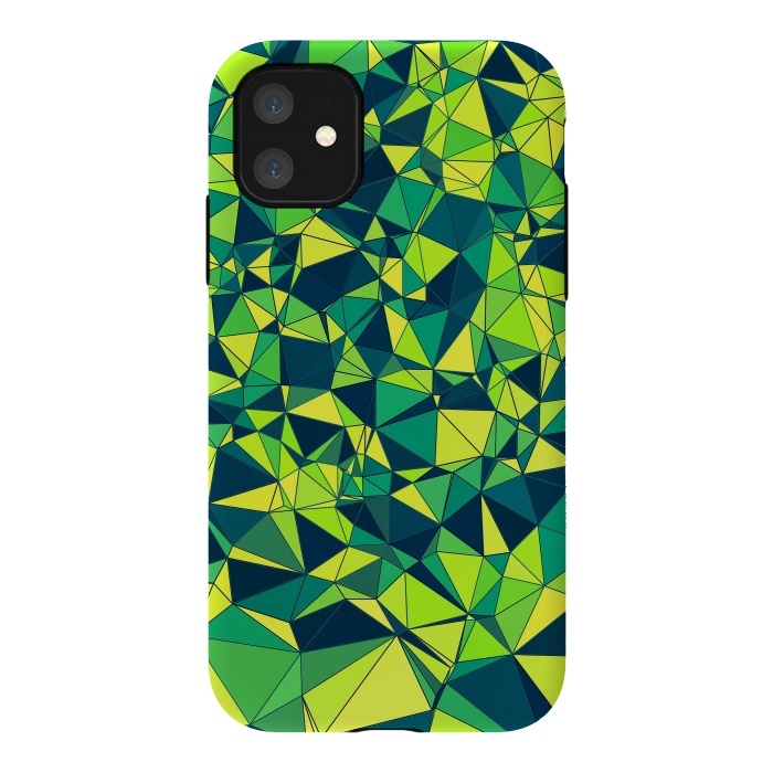 iPhone 11 StrongFit Green Low Poly Design by Art Design Works