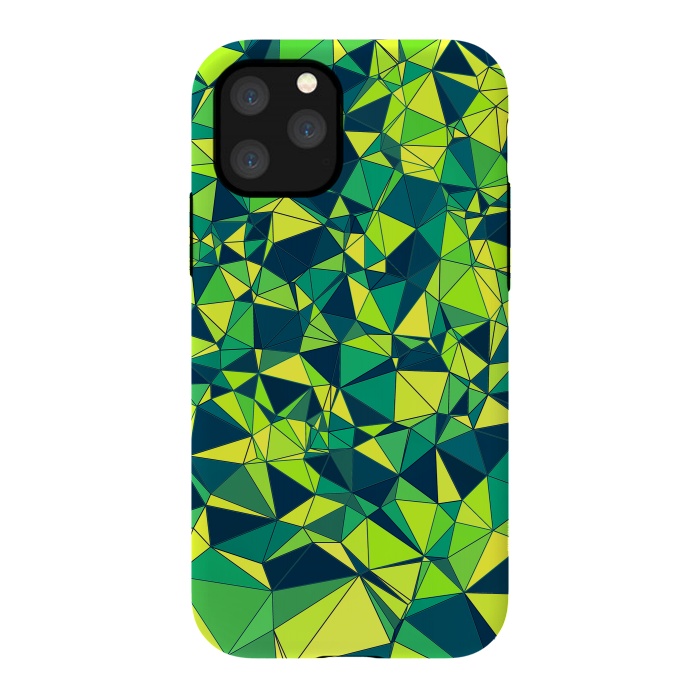 iPhone 11 Pro StrongFit Green Low Poly Design by Art Design Works