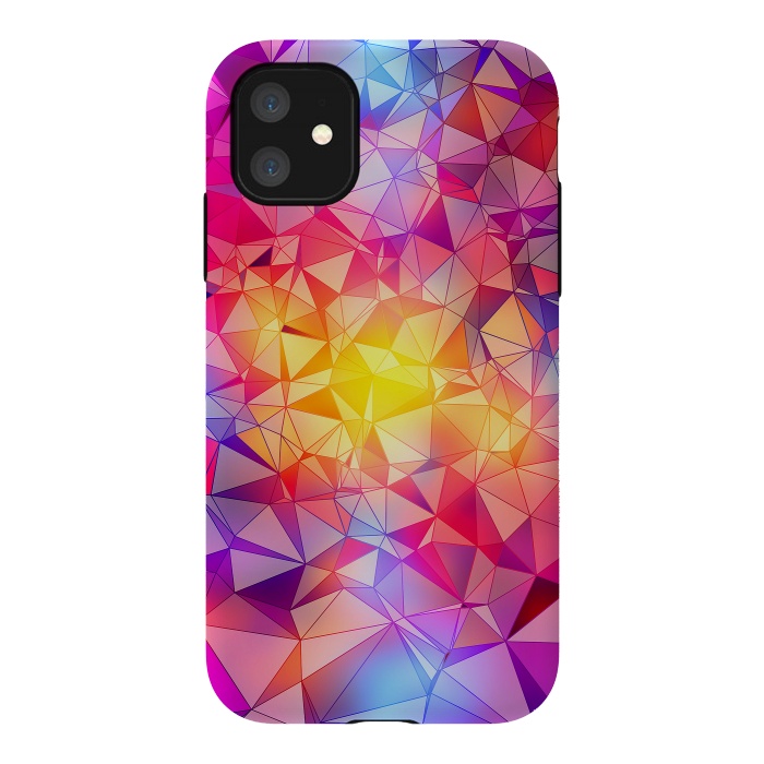iPhone 11 StrongFit Colorful Low Poly Design by Art Design Works