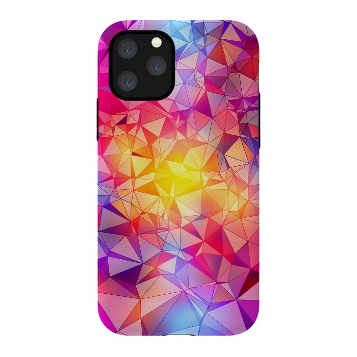 iPhone 11 Pro StrongFit Colorful Low Poly Design by Art Design Works