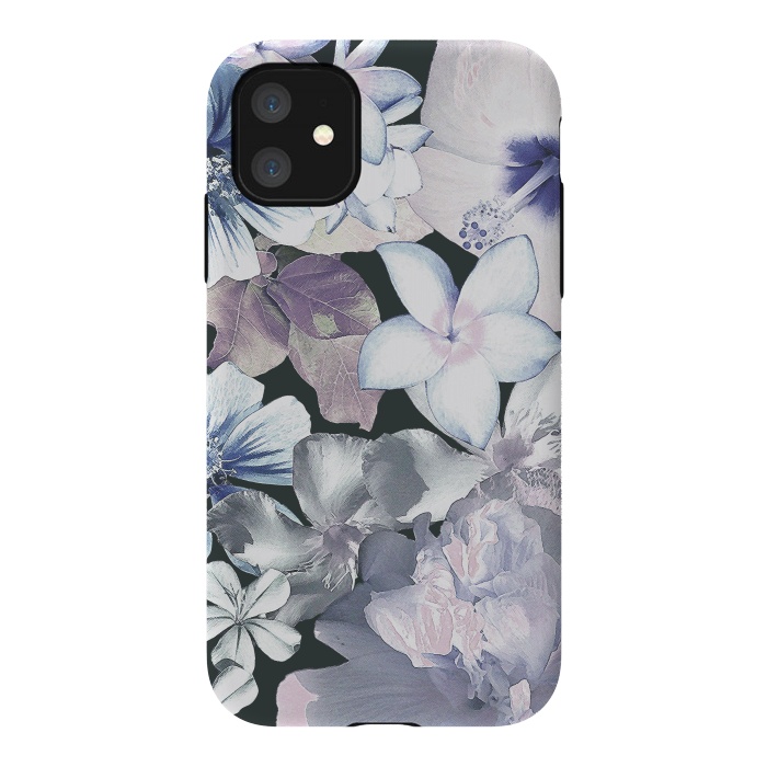 iPhone 11 StrongFit Dark flowers by Susanna Nousiainen