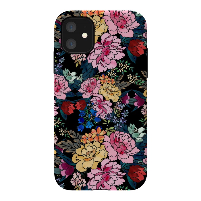 iPhone 11 StrongFit stylish winter flowers bouquets illustration  by InovArts