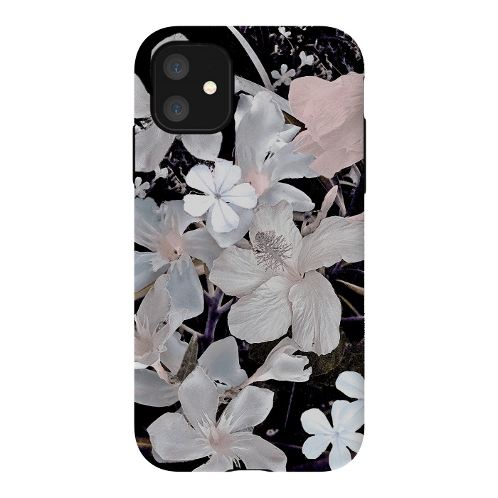 iPhone 11 StrongFit Dark flowers II by Susanna Nousiainen