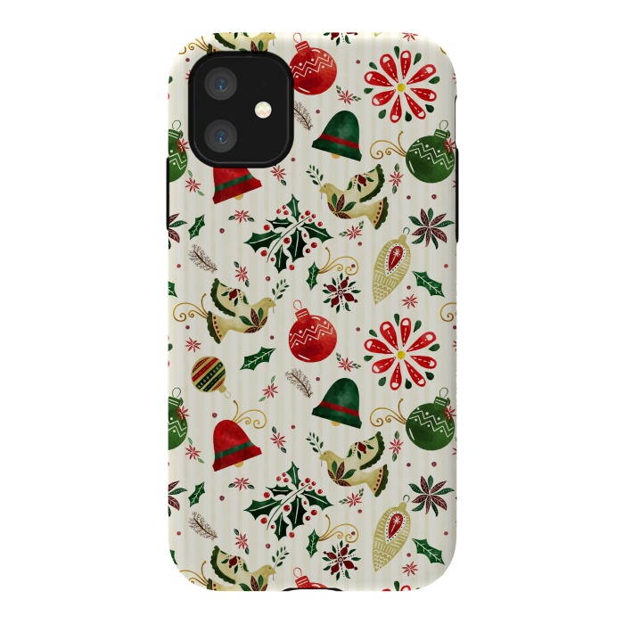 iPhone 11 StrongFit Ornate Christmas Ornaments by Noonday Design