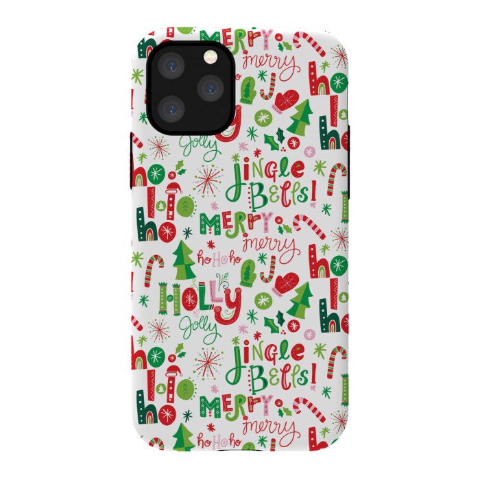 iPhone 11 Pro StrongFit Festive Christmas Lettering by Noonday Design
