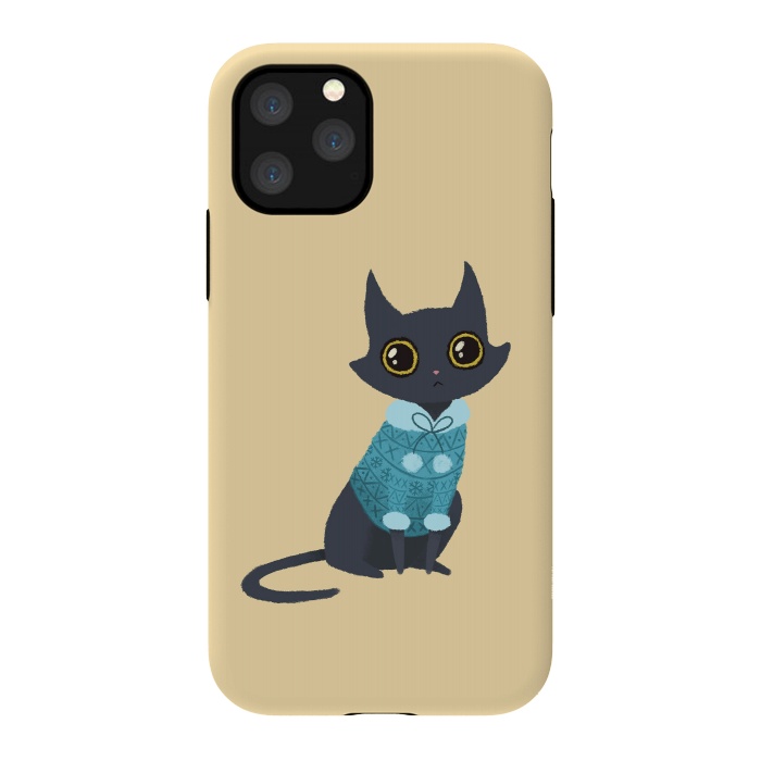 iPhone 11 Pro StrongFit Cozy cat by Laura Nagel