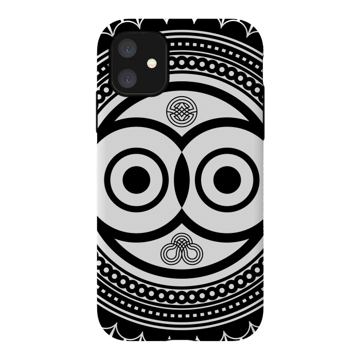 iPhone 11 StrongFit zentangle with owl by TMSarts