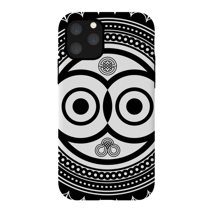 iPhone 11 Pro StrongFit zentangle with owl by TMSarts