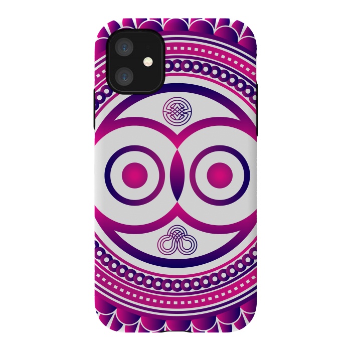 iPhone 11 StrongFit pink mandala owl by TMSarts