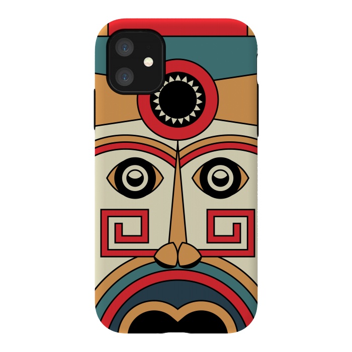 iPhone 11 StrongFit aztec mayan mask by TMSarts