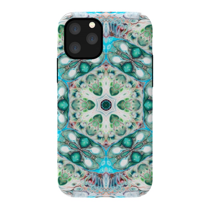 iPhone 11 Pro StrongFit Coral Mandala by Creativeaxle