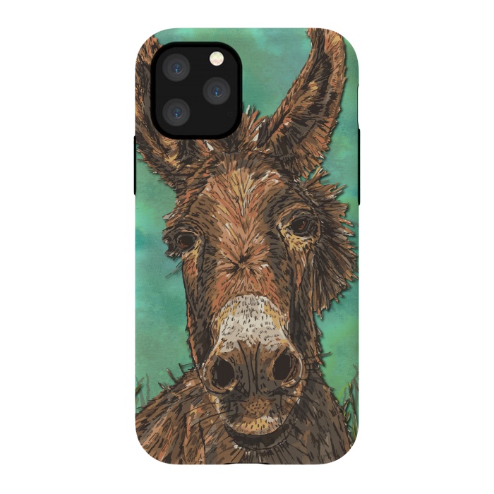 iPhone 11 Pro StrongFit Little Brown Donkey by Lotti Brown