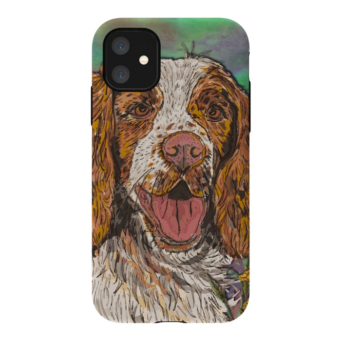 iPhone 11 StrongFit Spaniel by Lotti Brown