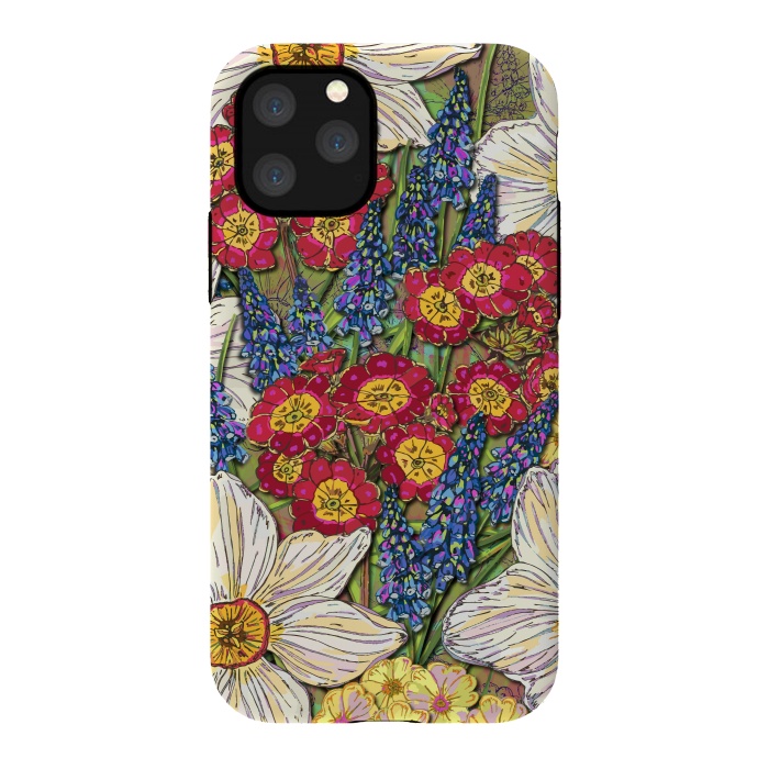 iPhone 11 Pro StrongFit Spring Flowers by Lotti Brown