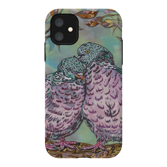 iPhone 11 StrongFit Loving Ring Doves by Lotti Brown