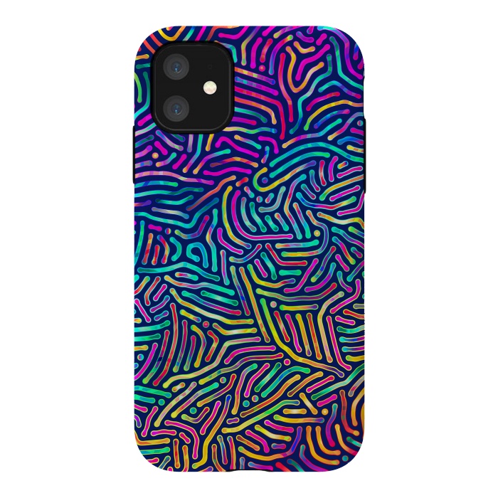 iPhone 11 StrongFit Colorful Puzzle Pattern by Art Design Works
