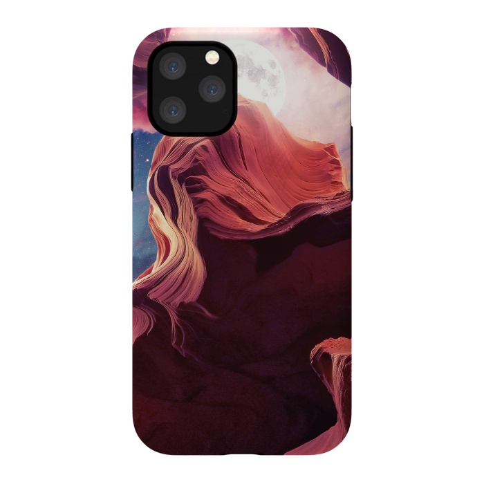 iPhone 11 Pro StrongFit Grand Canyon with Space & Full Moon Collage II by Art Design Works