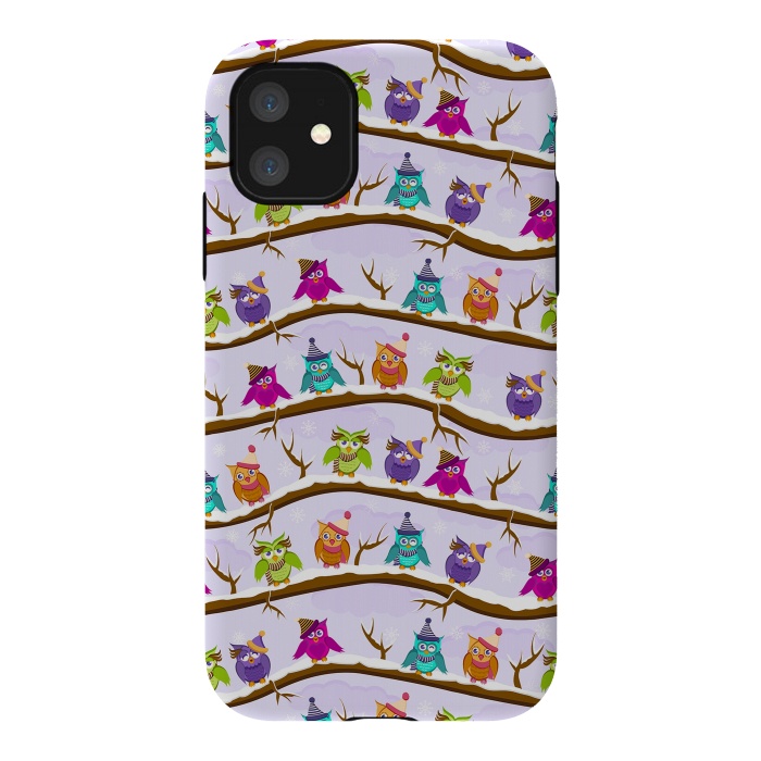 iPhone 11 StrongFit winter owls by Ancello