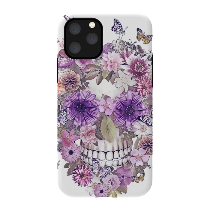 iPhone 11 Pro StrongFit flower skull by Ancello
