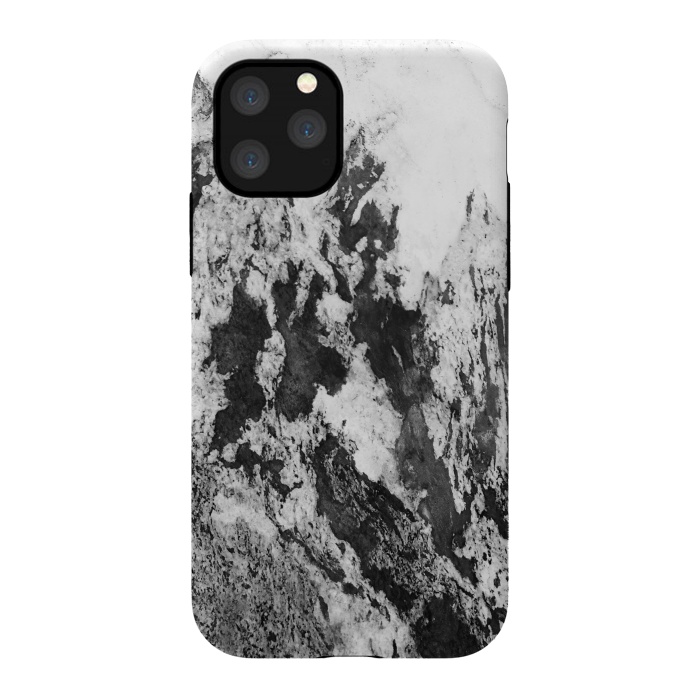 iPhone 11 Pro StrongFit Black and White Marble Mountain I by amini54